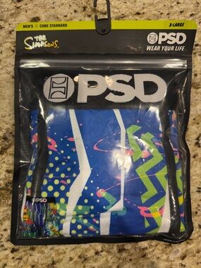 PSD Bart Vibes Bart Simpson Men's Micro-mesh Boxer Brief XL Breathable Stretch